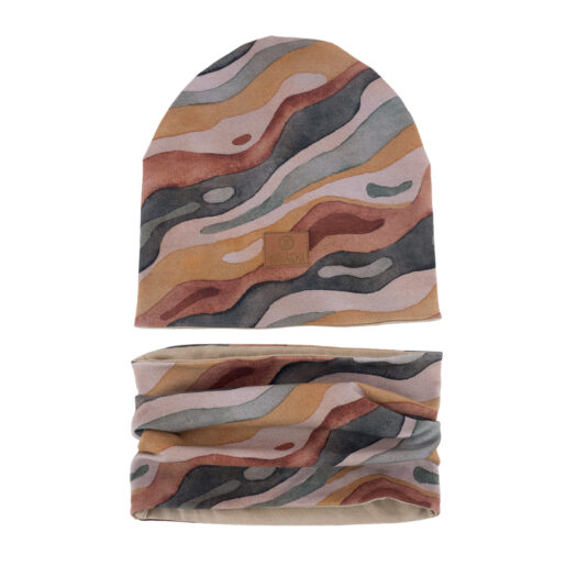 Komplet czapka z kominem - Rainbow Mountain